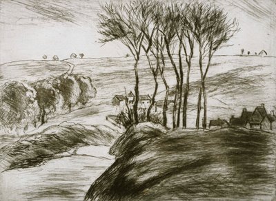 Landscape Near Osny (State II) by Camille Jacob Pissarro